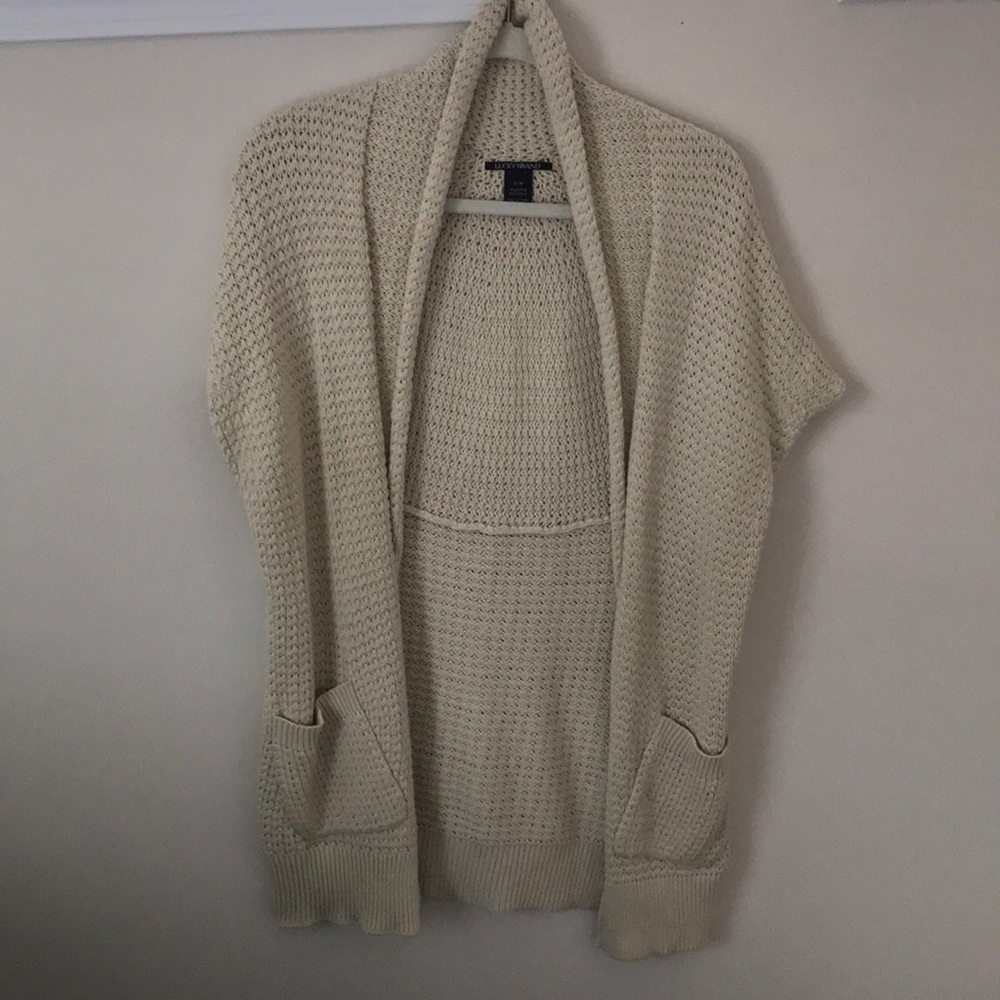 Lucky Brand cream sleeveless sweater