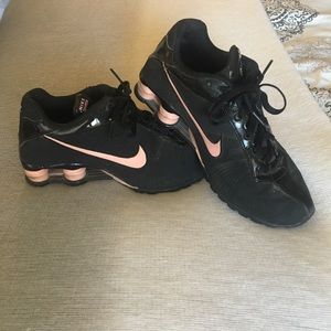 Women's pink/black Nike Shox sneakers size 8