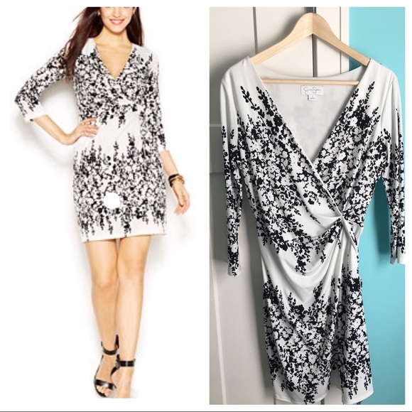 Jessica Simpson Dresses & Skirts - Jessica Simpson Floral print faux wrap dress sz 8