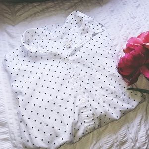 J. Crew polka-dot button down