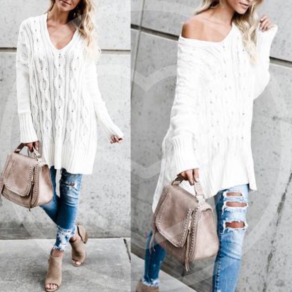 Bellanblue Sweaters - TRENTON Knit Sweater - CREAM
