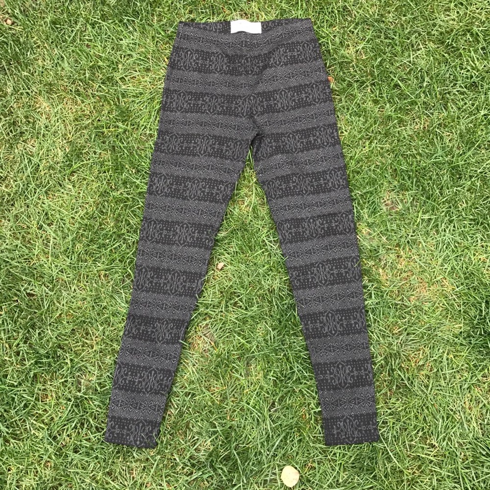 Hollister Sport Athletic Pants Tights Black/Grey