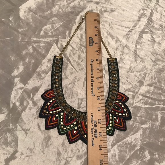 New Bohemian Embroidered Beaded Choker Necklace - Picture 5 of 6