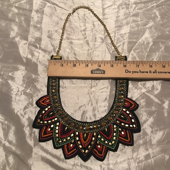 New Bohemian Embroidered Beaded Choker Necklace - Picture 6 of 6