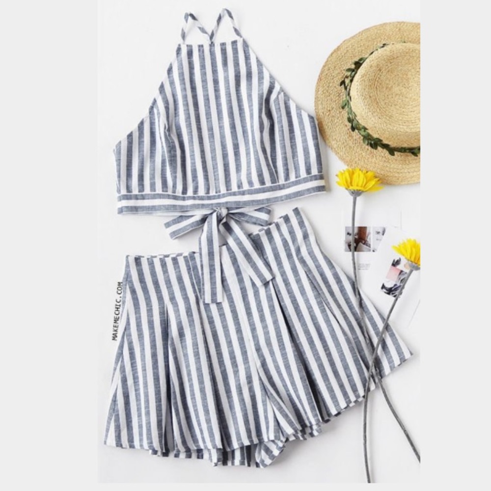 NWOT 2 Piece Co ord Stripe set - Picture 1 of 3