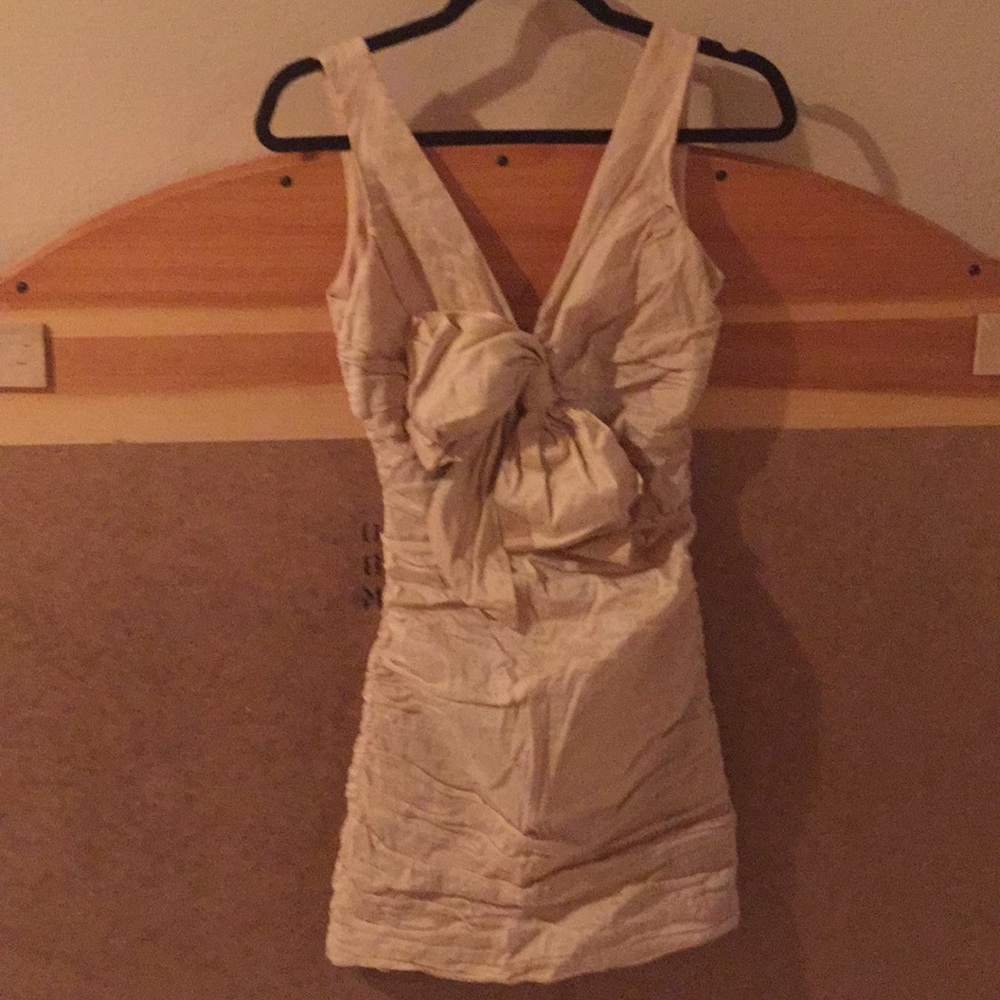 BCBG MAXAZRIA - Beige "Champagne" Mini Dress