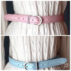 Set of two leather belts