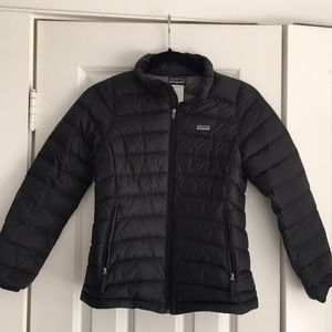 Girls Black Patagonia Down Sweater
