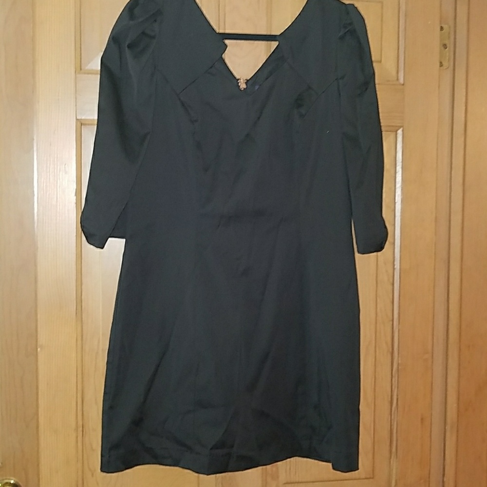 black mini dress