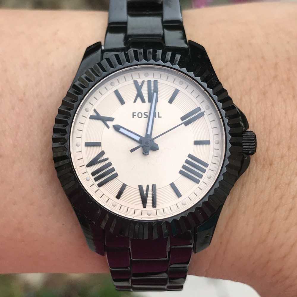 Black Fossil watch