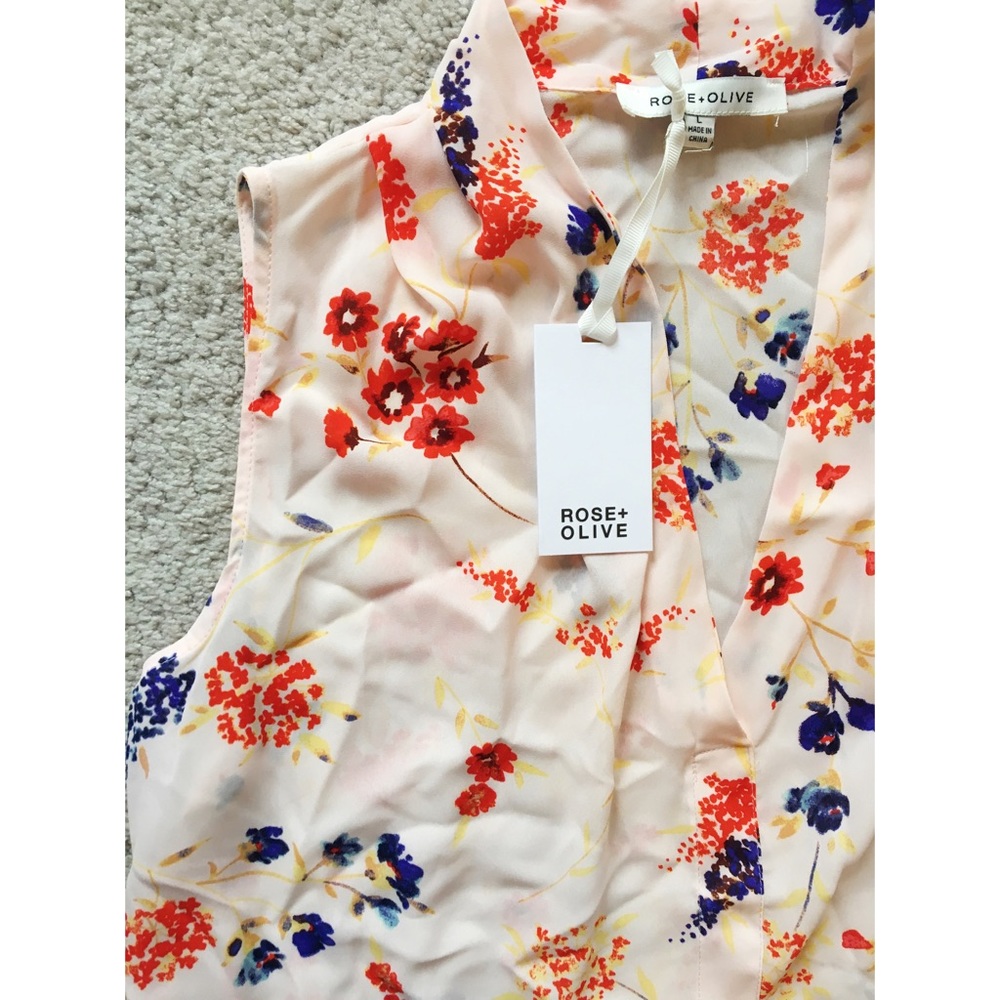 Rose + Olive Floral Top