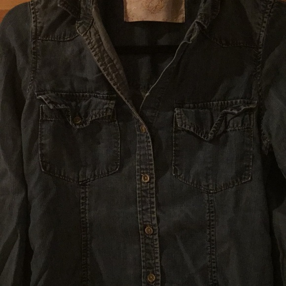 Bella Dahl - Denim Button Down Shirt - Picture 2 of 3