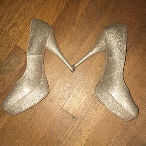 Glitter Gold Heels Women's Size 12