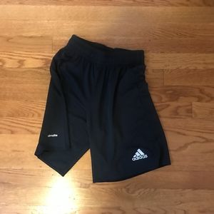 Adidas kids soccer shorts climalite YL black