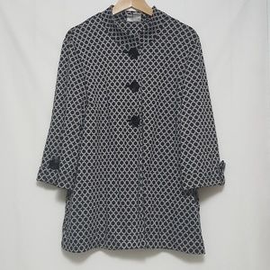 REQ Black and White Sweater Coat