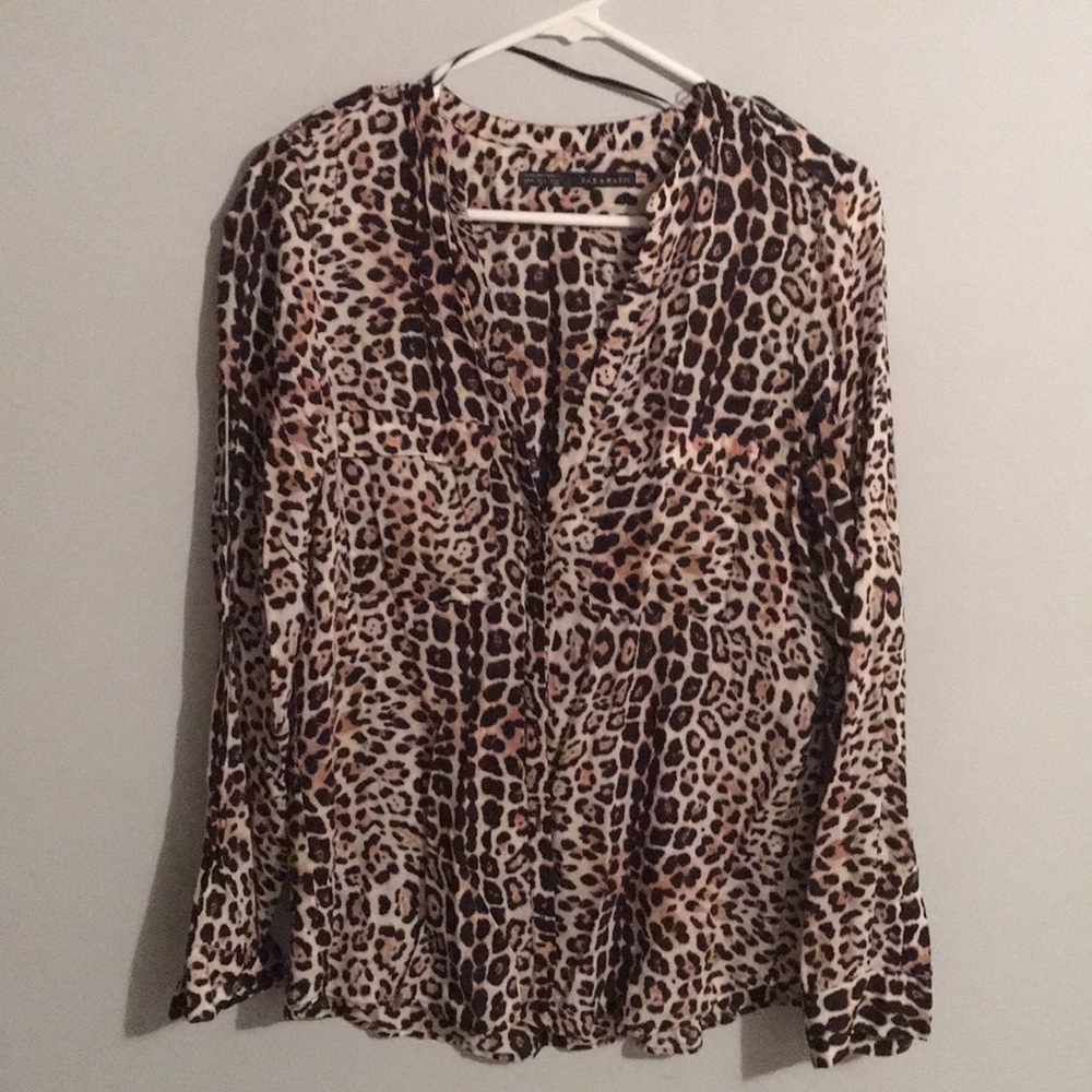 Zara leopard print top!