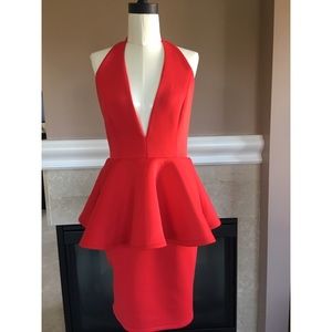 Sexy Devil Costume - Red Peplum Dress