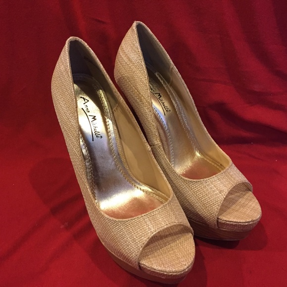 Anne Michelle Natural Peep Toe Pumps 👠 Lust-01 - Picture 3 of 7