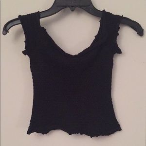 Free People black crop top