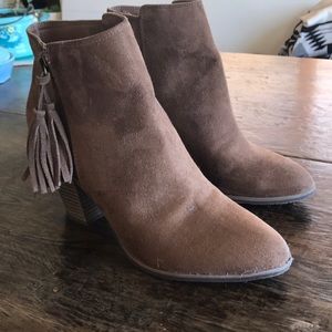Brown "Suede" Booties