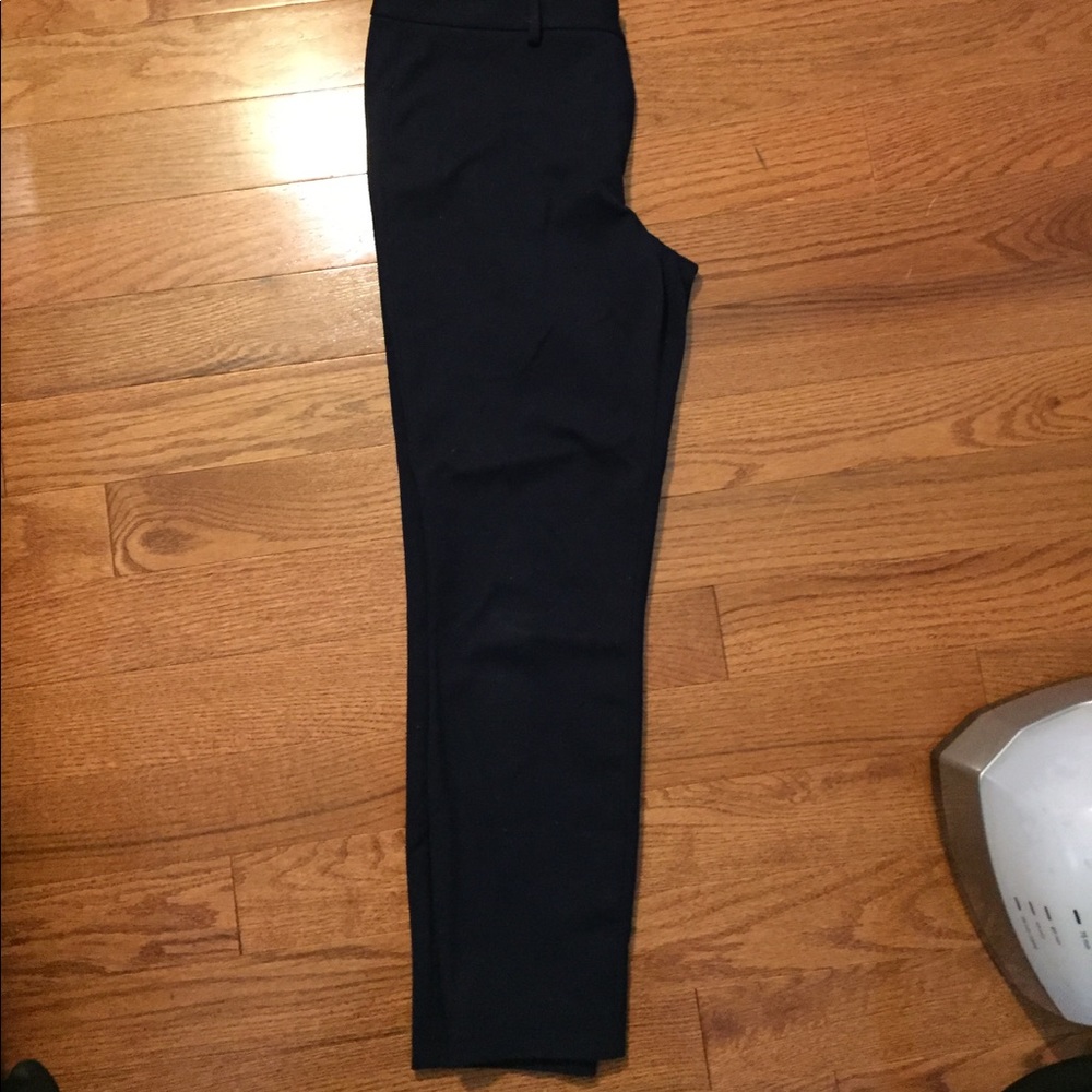 Navy Ponte knit dress pants