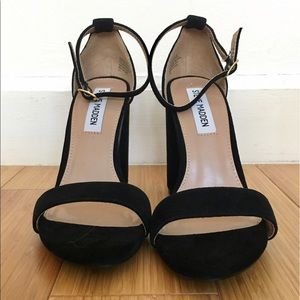 Steve Madden CARRSON Heels in Black Suede