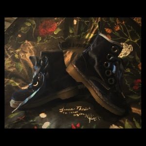 Navy velvet Dr. martens