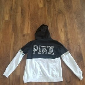 SOLD!! PINK black and white sequin jacket