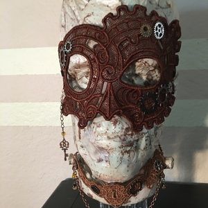 Steam punk mask and choke collar