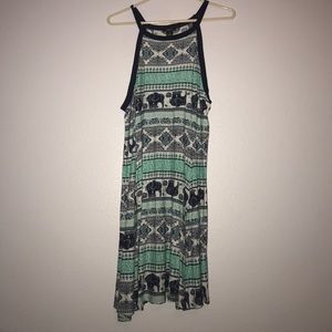 Elephant design flowy dress