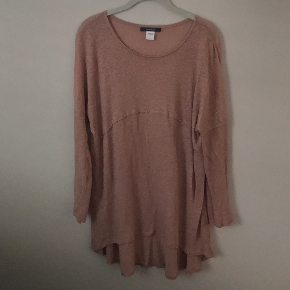 Light pink/beige long sleeve linen dress