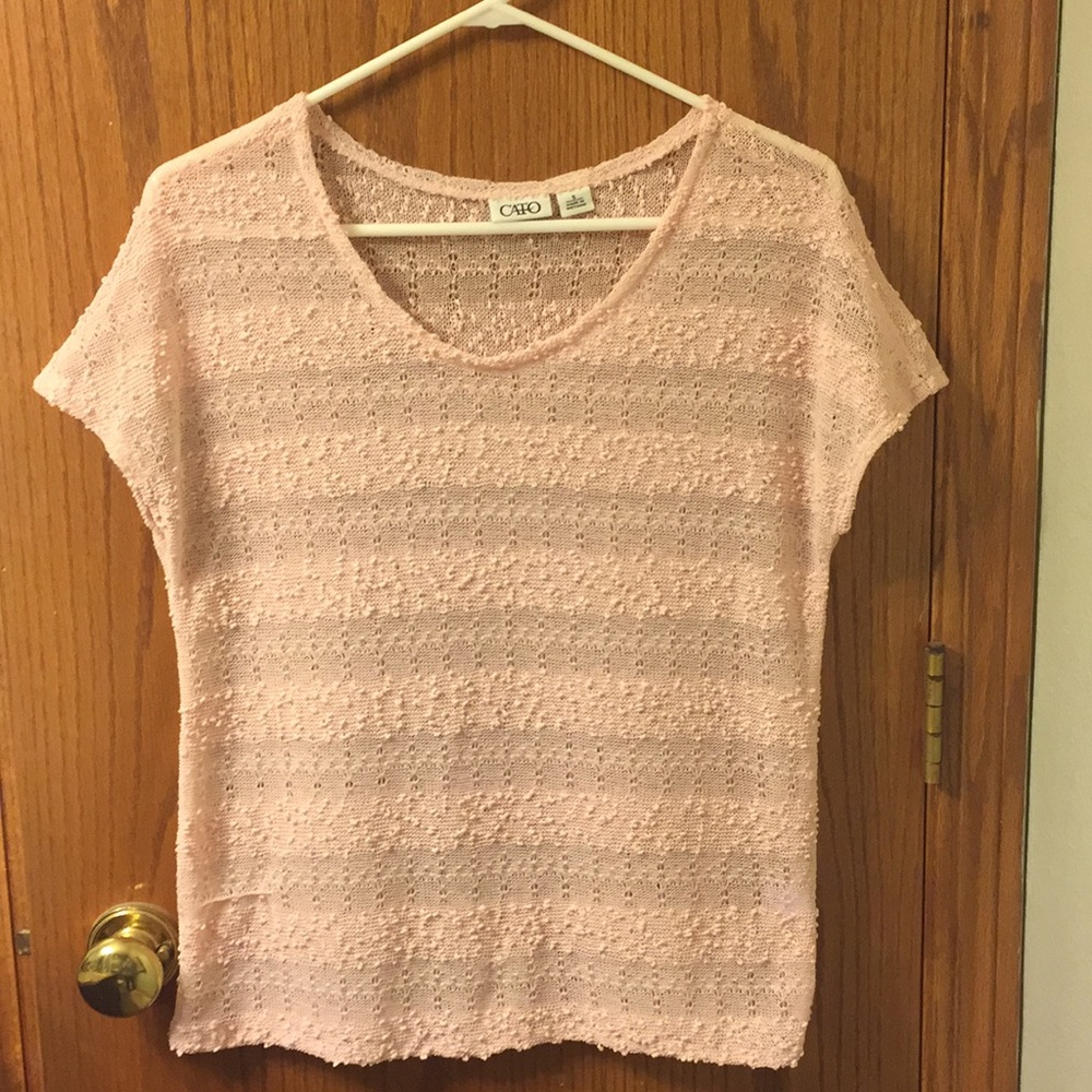 Light-pink sweater blouse