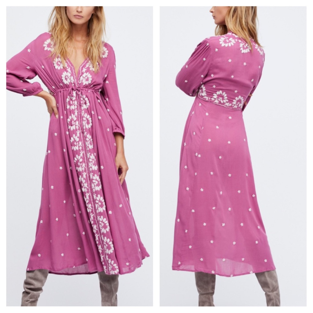 Free People Embroidered Fable Dress