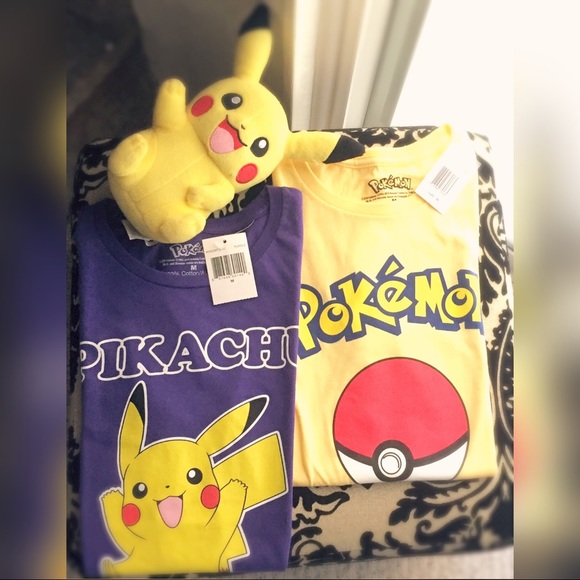 NWT Bundle of 2 Pokémon graphic T-Shirts size M - Picture 5 of 7