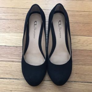 CL by Laundry suede wedges.