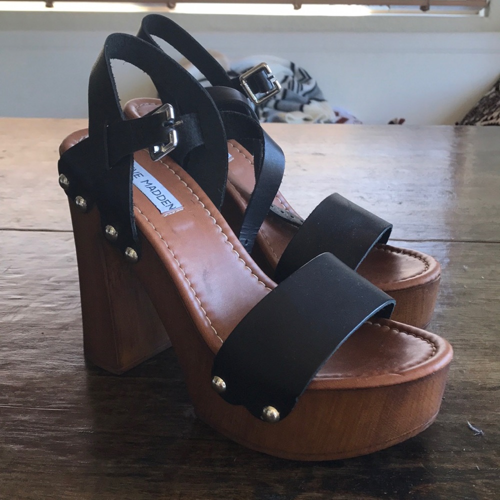 Black Chunky Heels