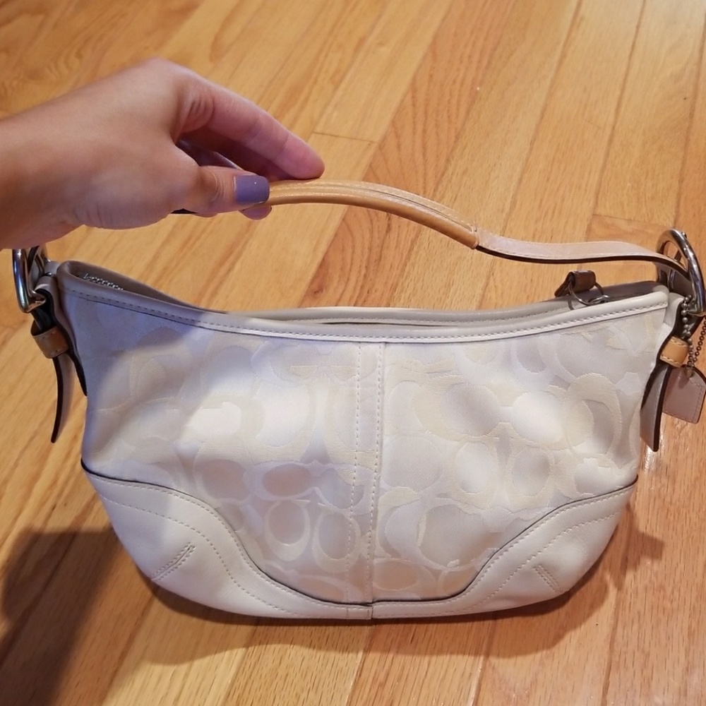 Coach Optic white hobo shoulder bag