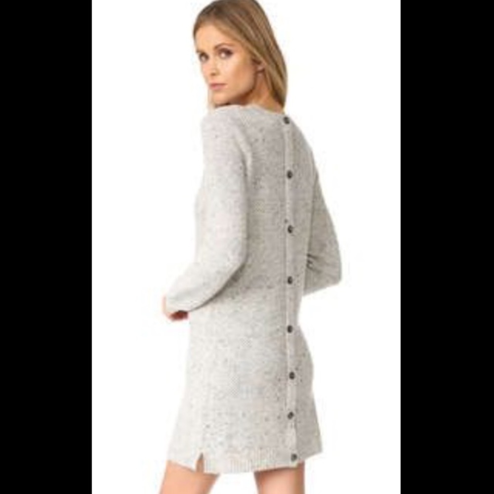 Grey marled sweater dress
