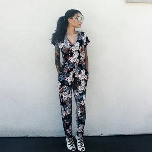 Dark floral jumpsuit