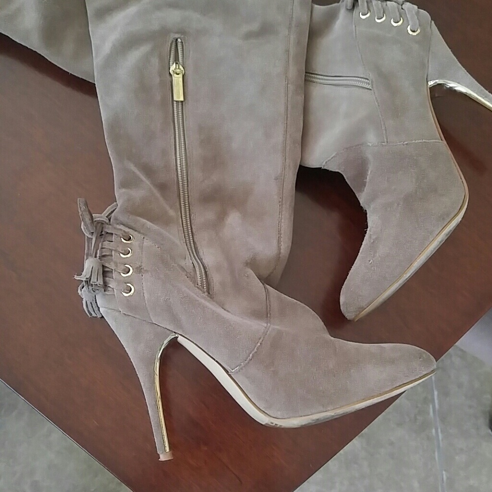 Colin Stuart Knee High Boots Size 7B - Picture 2 of 7
