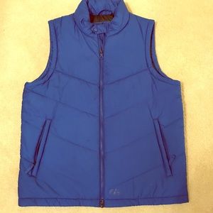 Men's blue puffer vest