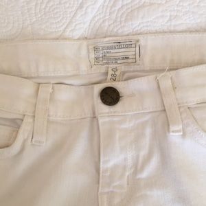 Current Elliot white skinny jeans