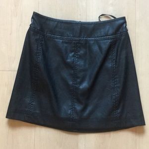 Free People leather skirt size 2