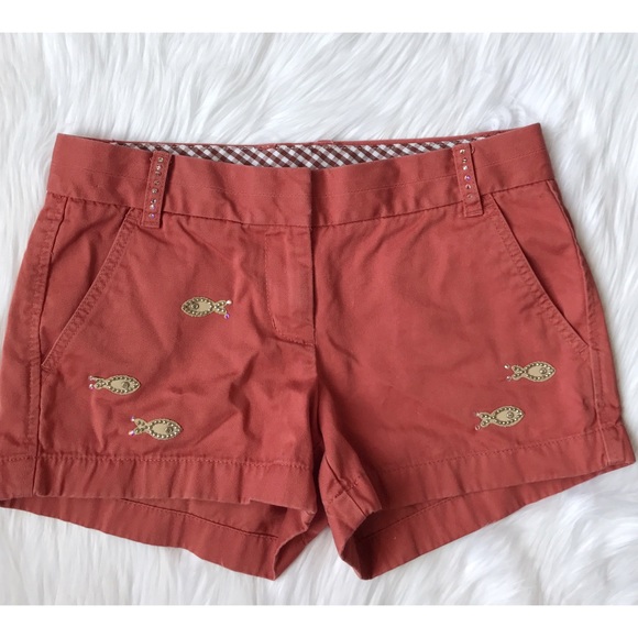 J. Crew Pants - J.Crew Embellished Fish Shorts