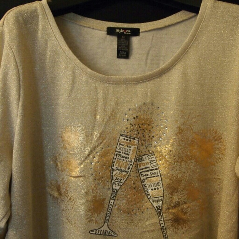 New years resolution Women's top Relaxed Chic 1X