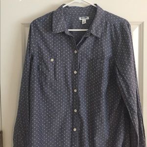 Polka Dot Chambray Shirt
