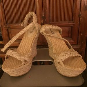 Bucco wedge sandals never worn