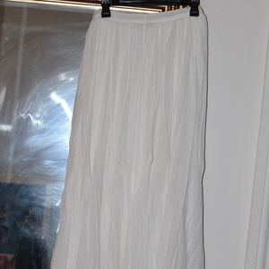 Pins and Needles White Pleated Maxi Skirt