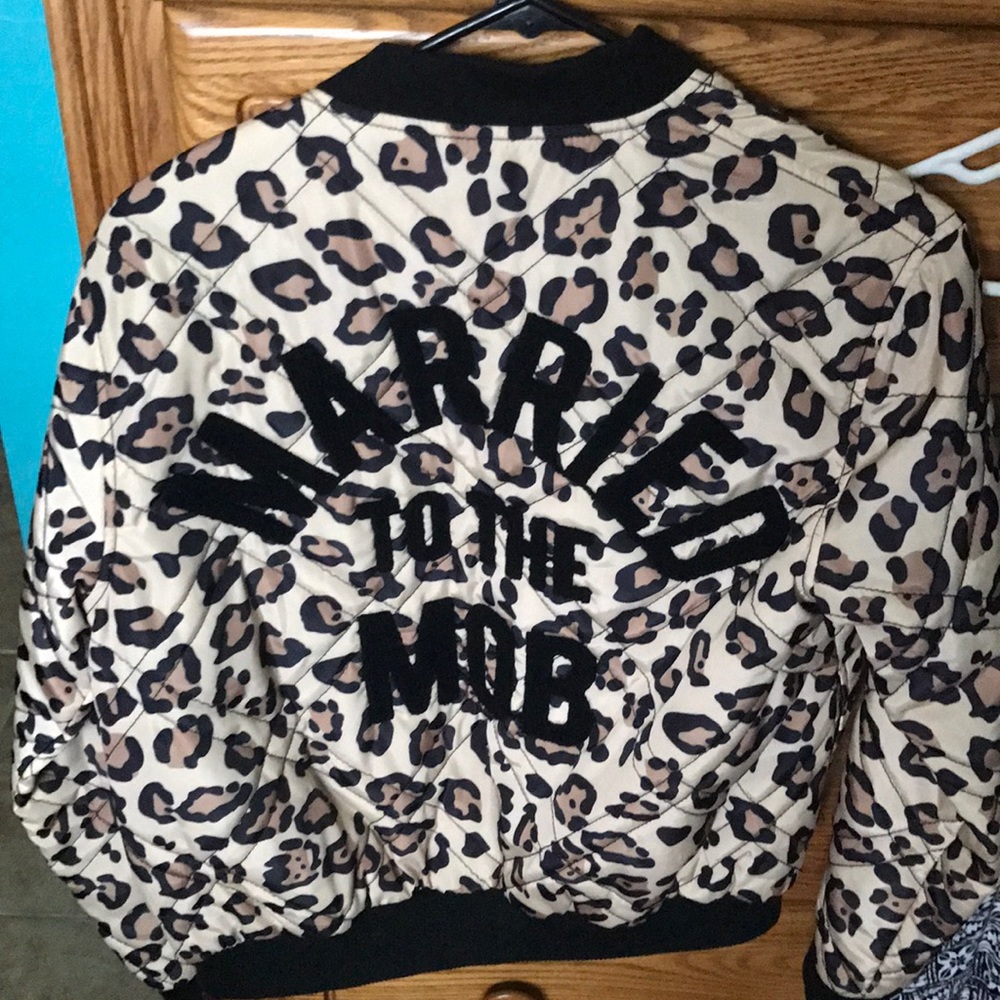 Married to the Mob bomber cheetah jacket