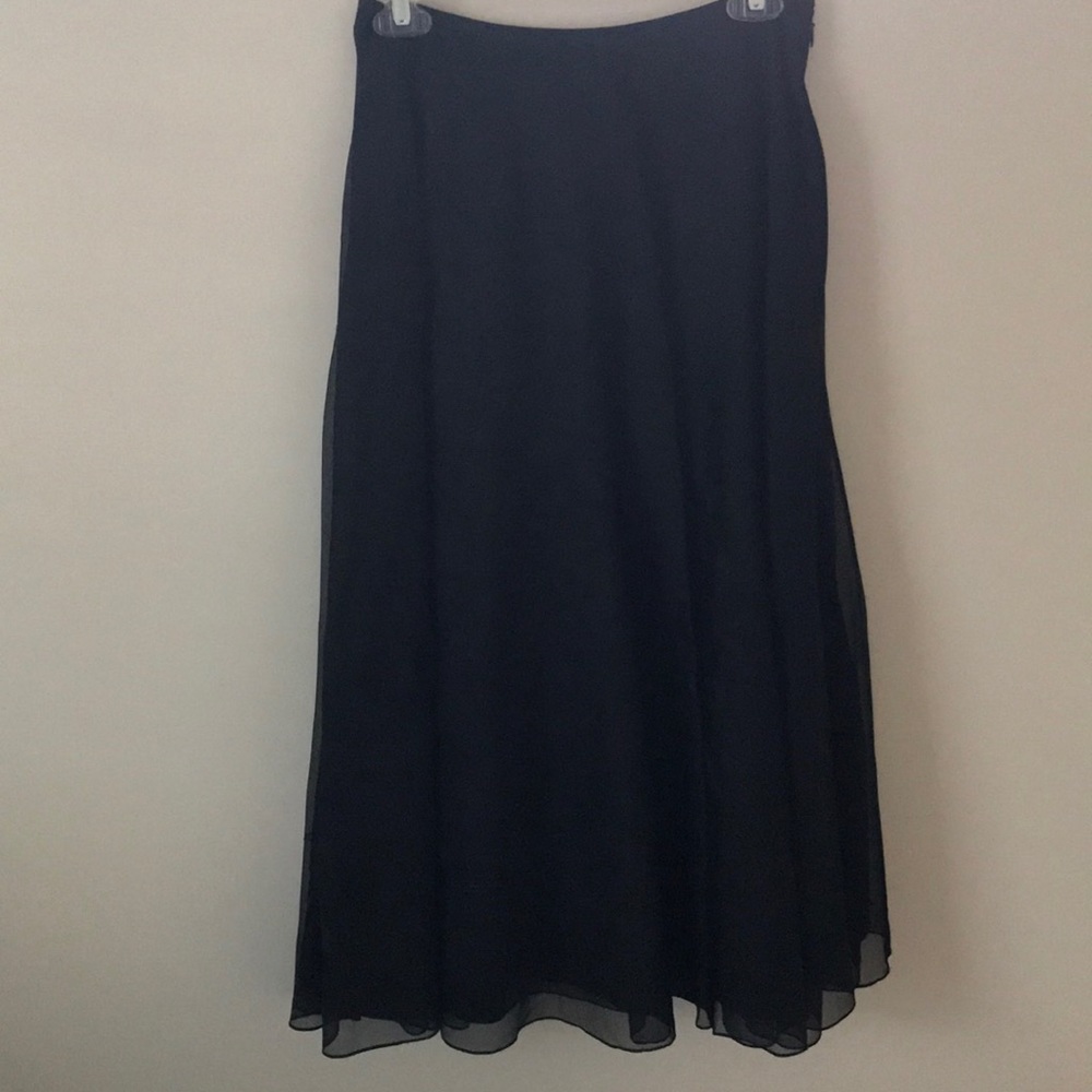 Ankle length black  patterned evening skirt